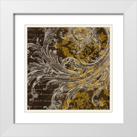 OSCAR GOLD A9 White Modern Wood Framed Art Print with Double Matting by Greene, Taylor