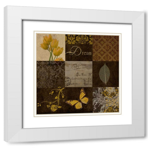 OSCAR GOLD White Modern Wood Framed Art Print with Double Matting by Greene, Taylor