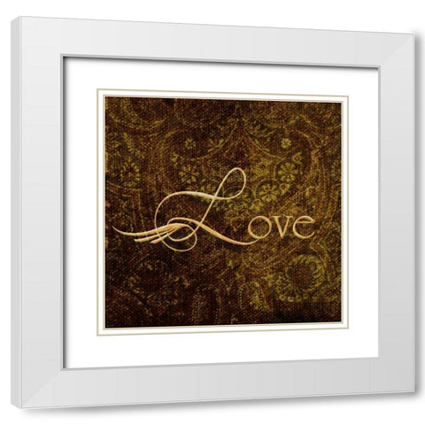 OSCAR GOLD B8 White Modern Wood Framed Art Print with Double Matting by Greene, Taylor