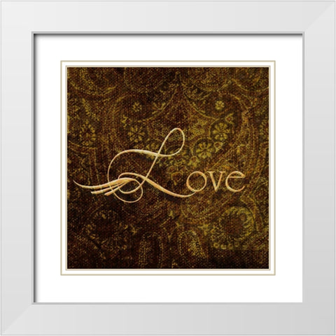 OSCAR GOLD B8 White Modern Wood Framed Art Print with Double Matting by Greene, Taylor
