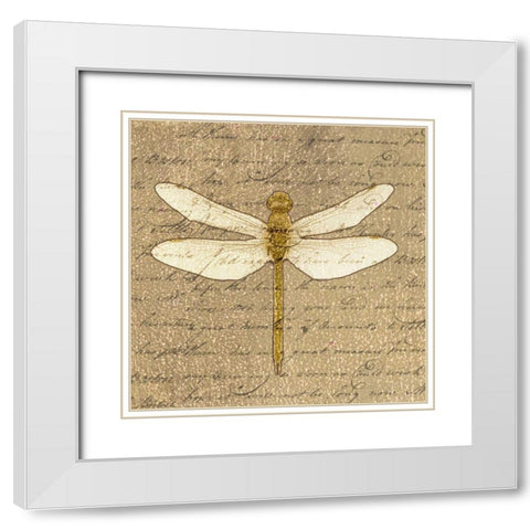 OSCAR GOLD B9 White Modern Wood Framed Art Print with Double Matting by Greene, Taylor