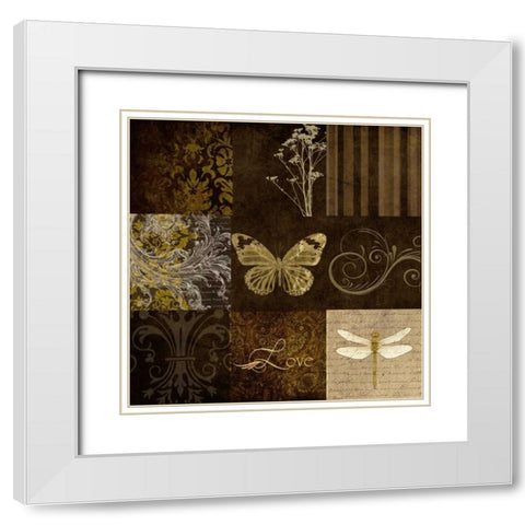 OSCAR GOLD White Modern Wood Framed Art Print with Double Matting by Greene, Taylor