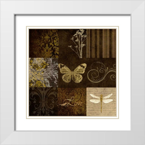 OSCAR GOLD White Modern Wood Framed Art Print with Double Matting by Greene, Taylor