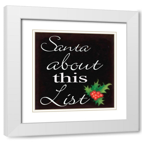 About This List White Modern Wood Framed Art Print with Double Matting by Greene, Taylor