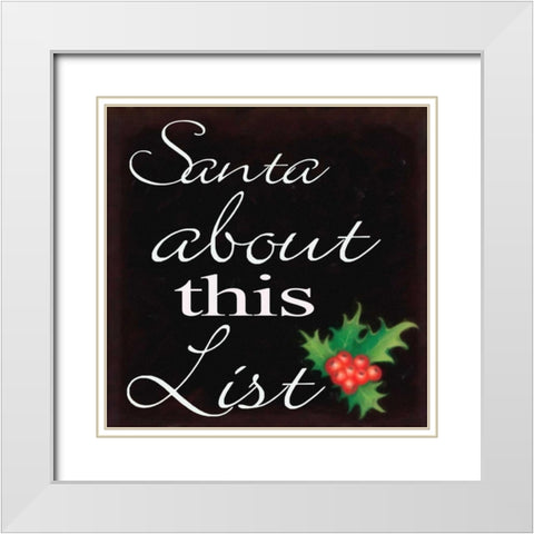 About This List White Modern Wood Framed Art Print with Double Matting by Greene, Taylor