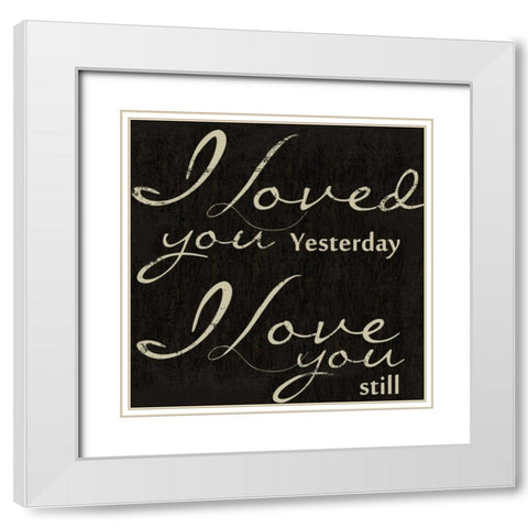 YESTERDAY White Modern Wood Framed Art Print with Double Matting by Greene, Taylor