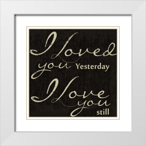 YESTERDAY White Modern Wood Framed Art Print with Double Matting by Greene, Taylor