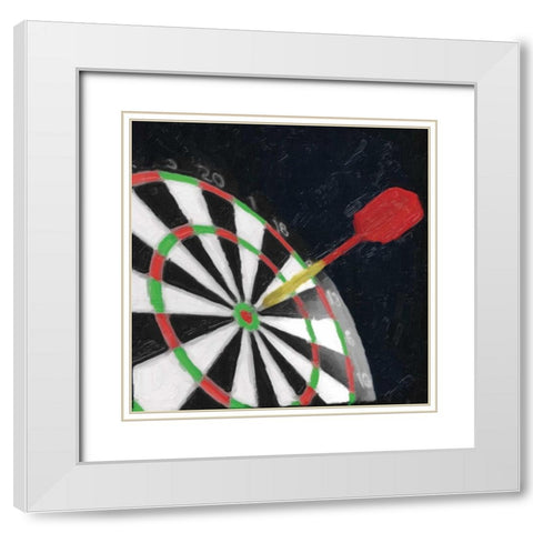 EYE OF THE BULL White Modern Wood Framed Art Print with Double Matting by Greene, Taylor