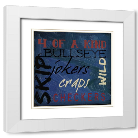 THE GAME White Modern Wood Framed Art Print with Double Matting by Greene, Taylor