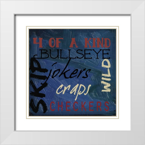 THE GAME White Modern Wood Framed Art Print with Double Matting by Greene, Taylor