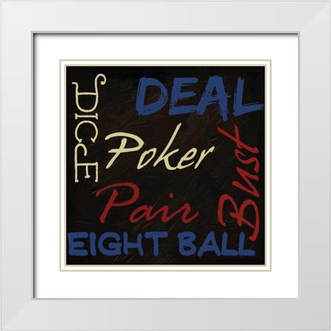 GAMES White Modern Wood Framed Art Print with Double Matting by Greene, Taylor