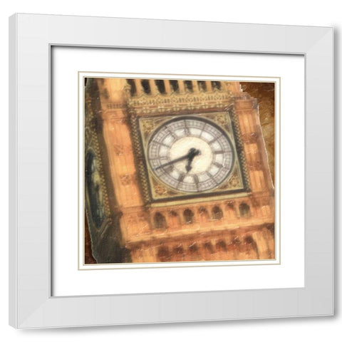 Travel 9 BIG BEN White Modern Wood Framed Art Print with Double Matting by Greene, Taylor