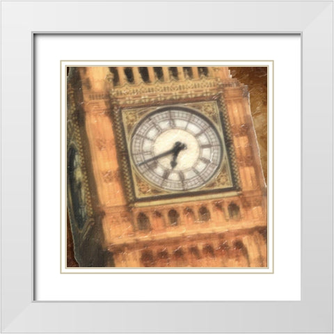 Travel 9 BIG BEN White Modern Wood Framed Art Print with Double Matting by Greene, Taylor
