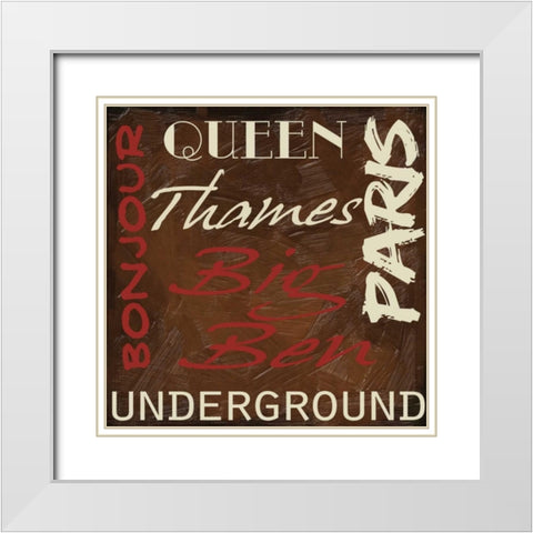 Travel 9 D White Modern Wood Framed Art Print with Double Matting by Greene, Taylor