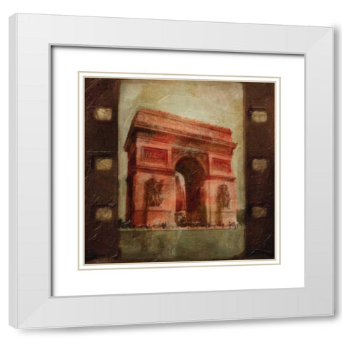 Travel 9 L White Modern Wood Framed Art Print with Double Matting by Greene, Taylor