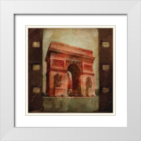 Travel 9 L White Modern Wood Framed Art Print with Double Matting by Greene, Taylor