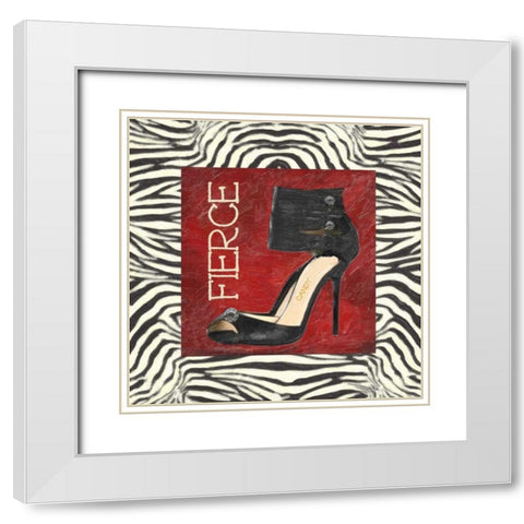FIERCE SHOE A2 White Modern Wood Framed Art Print with Double Matting by Greene, Taylor