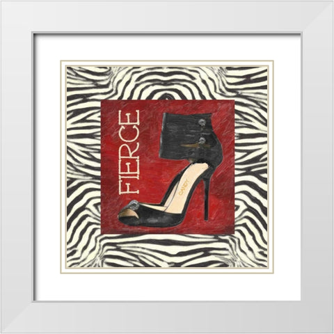 FIERCE SHOE A2 White Modern Wood Framed Art Print with Double Matting by Greene, Taylor