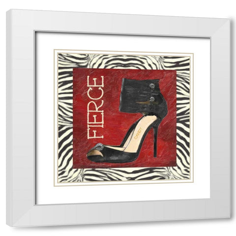 FIERCE SHOE A3 White Modern Wood Framed Art Print with Double Matting by Greene, Taylor