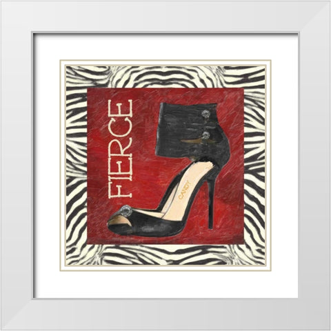 FIERCE SHOE A3 White Modern Wood Framed Art Print with Double Matting by Greene, Taylor