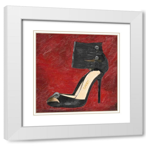 Fashion Patch S1 White Modern Wood Framed Art Print with Double Matting by Greene, Taylor