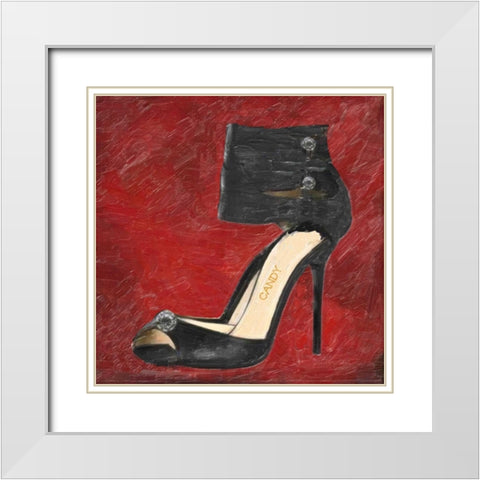 Fashion Patch S1 White Modern Wood Framed Art Print with Double Matting by Greene, Taylor