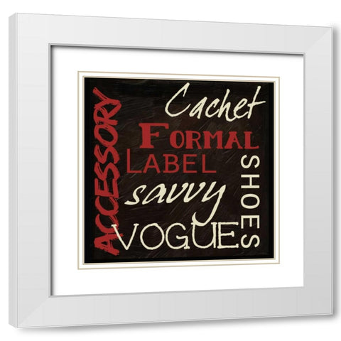 Fashion Patch S2 White Modern Wood Framed Art Print with Double Matting by Greene, Taylor