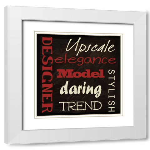 Fashion Patch S6 White Modern Wood Framed Art Print with Double Matting by Greene, Taylor