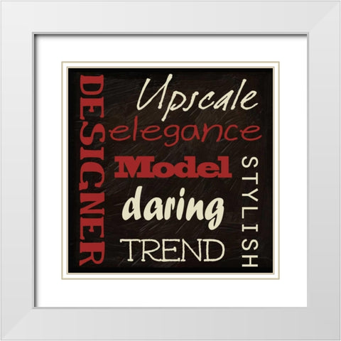 Fashion Patch S6 White Modern Wood Framed Art Print with Double Matting by Greene, Taylor