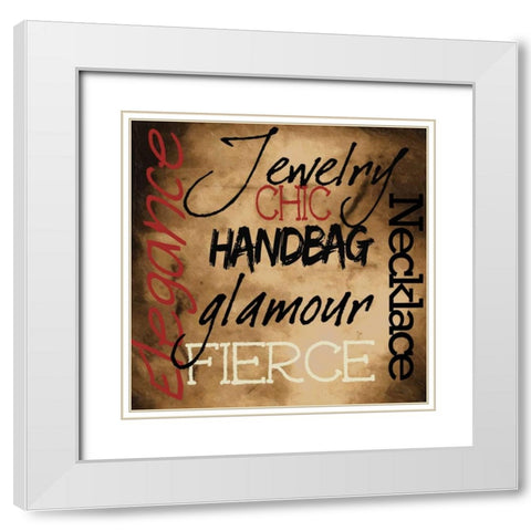 Fashion Patch S8 White Modern Wood Framed Art Print with Double Matting by Greene, Taylor