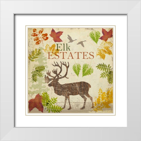 ELK B2 White Modern Wood Framed Art Print with Double Matting by Greene, Taylor