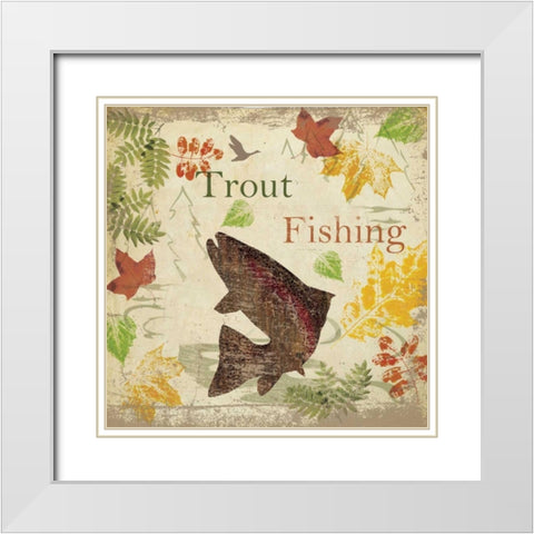 TROUT TEVERN D1 White Modern Wood Framed Art Print with Double Matting by Greene, Taylor