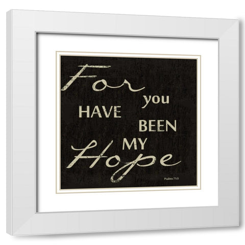 MY HOPE White Modern Wood Framed Art Print with Double Matting by Greene, Taylor