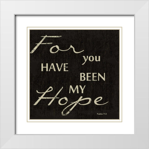 MY HOPE White Modern Wood Framed Art Print with Double Matting by Greene, Taylor