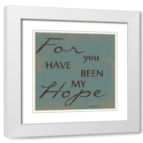 MY HOPE White Modern Wood Framed Art Print with Double Matting by Greene, Taylor