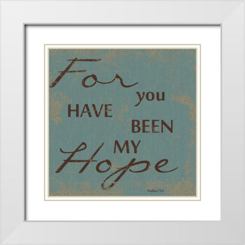 MY HOPE White Modern Wood Framed Art Print with Double Matting by Greene, Taylor