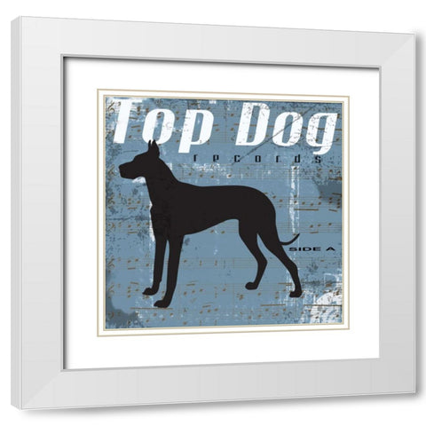 TOP DOG A1 White Modern Wood Framed Art Print with Double Matting by Greene, Taylor