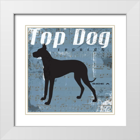 TOP DOG A1 White Modern Wood Framed Art Print with Double Matting by Greene, Taylor
