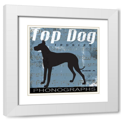 TOP DOG A White Modern Wood Framed Art Print with Double Matting by Greene, Taylor