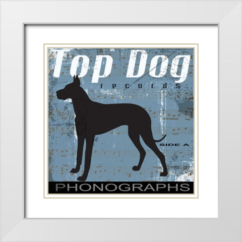 TOP DOG A White Modern Wood Framed Art Print with Double Matting by Greene, Taylor