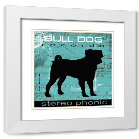 BULL DOG B White Modern Wood Framed Art Print with Double Matting by Greene, Taylor