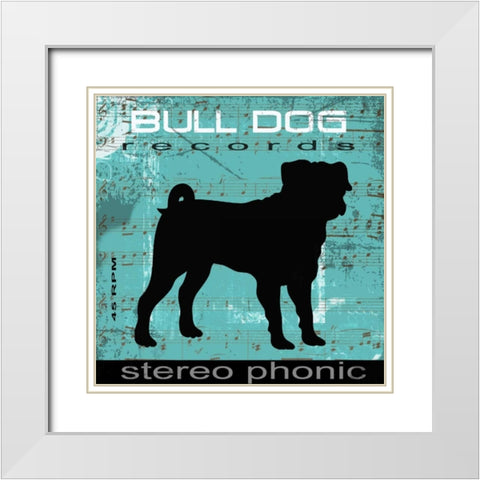 BULL DOG B White Modern Wood Framed Art Print with Double Matting by Greene, Taylor