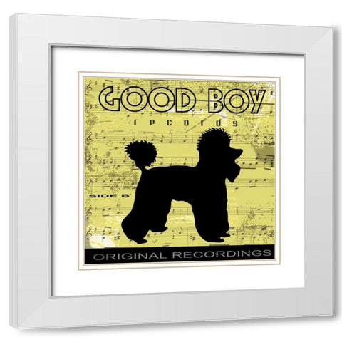 Good Boy White Modern Wood Framed Art Print with Double Matting by Greene, Taylor