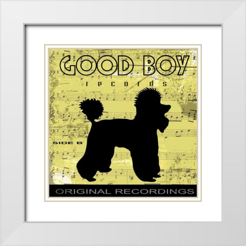 Good Boy White Modern Wood Framed Art Print with Double Matting by Greene, Taylor