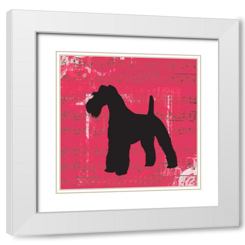 Schnauzer D2 White Modern Wood Framed Art Print with Double Matting by Greene, Taylor