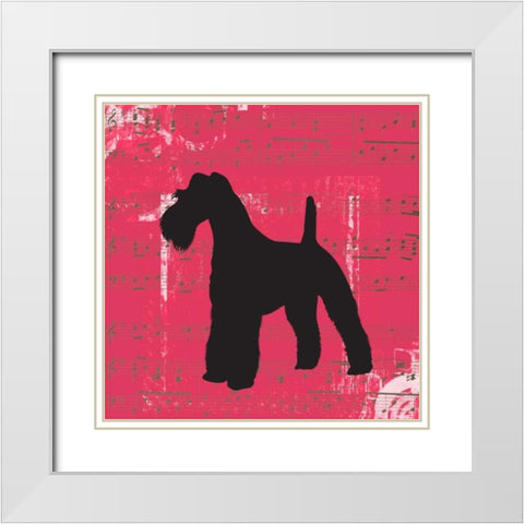 Schnauzer D2 White Modern Wood Framed Art Print with Double Matting by Greene, Taylor