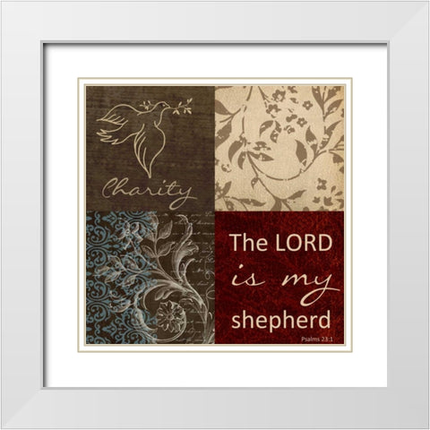 CHARITY 1 White Modern Wood Framed Art Print with Double Matting by Greene, Taylor