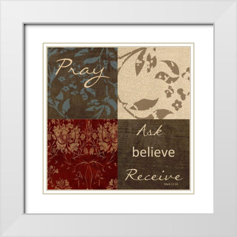 PRAY REV White Modern Wood Framed Art Print with Double Matting by Greene, Taylor