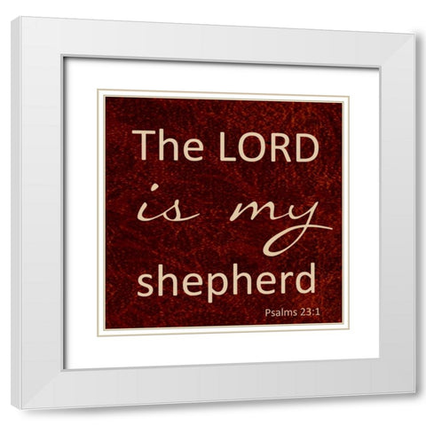 MY SHEPHERD White Modern Wood Framed Art Print with Double Matting by Greene, Taylor