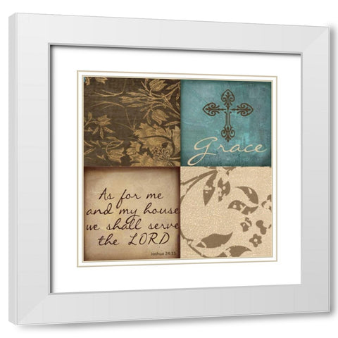 GRACE White Modern Wood Framed Art Print with Double Matting by Greene, Taylor